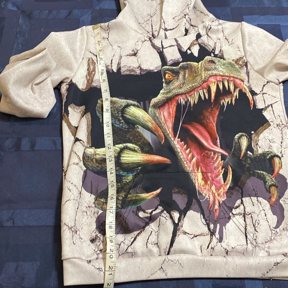 Kid Dinosaur Hoodie No Size Tag!! - Picture 5 of 7